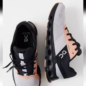 On Running Cloudrunner Waterproof Women's Black and Peach Athletic Shoes